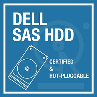 Certified & Hot-Pluggable Dell SAS Hard Drives