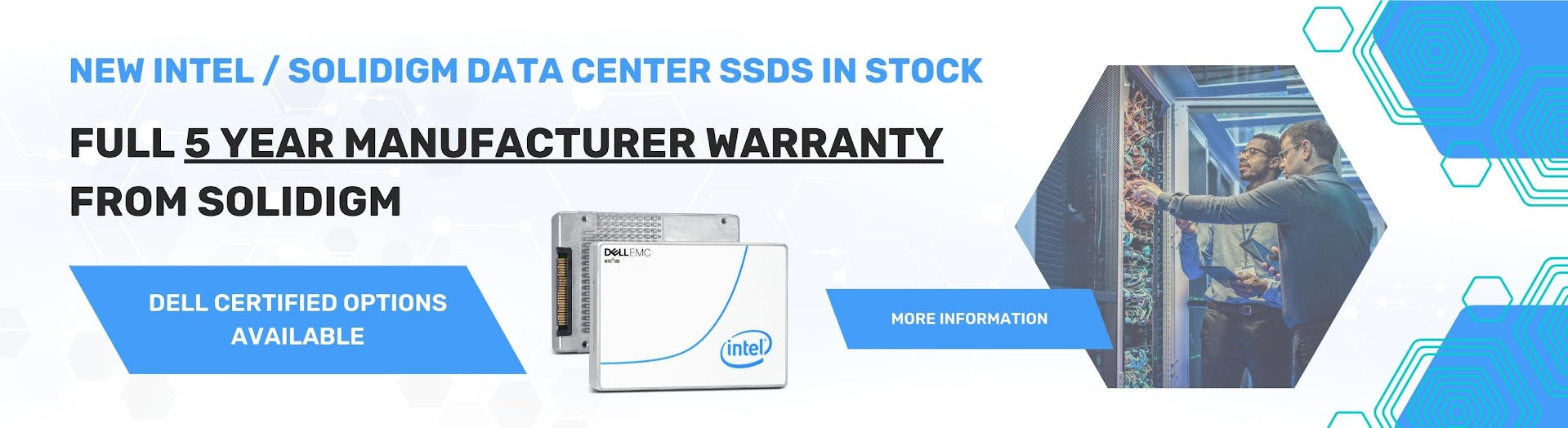 Factory Sealed Intel / Solidigm Data Center SSDs with Manufacturer Warranty
