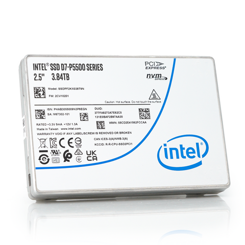 Intel P5500 SSDPF2KX038T9N1 M67237-101 3.84TB PCIe Gen 4.0 x4 8GB/s 3D TLC 1DWPD U.2 NVMe 2.5in Solid State Drive