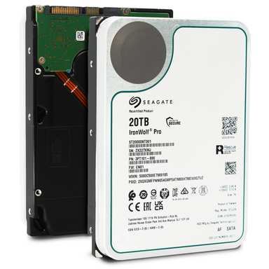 Seagate Ironwolf Pro ST20000NT001 20TB 7.2K RPM SATA 6Gb/s 512e NAS 3.5in Recertified Hard Drive 