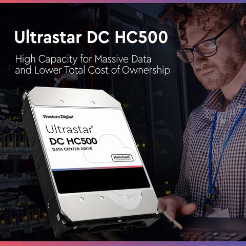 Western Digital Ultrastar DC HC530 WUH721414ALE6L4 0F31284 14TB 7.2K RPM SATA 6Gb/s 512e 512MB 3.5" SE Manufacturer Recertified HDD