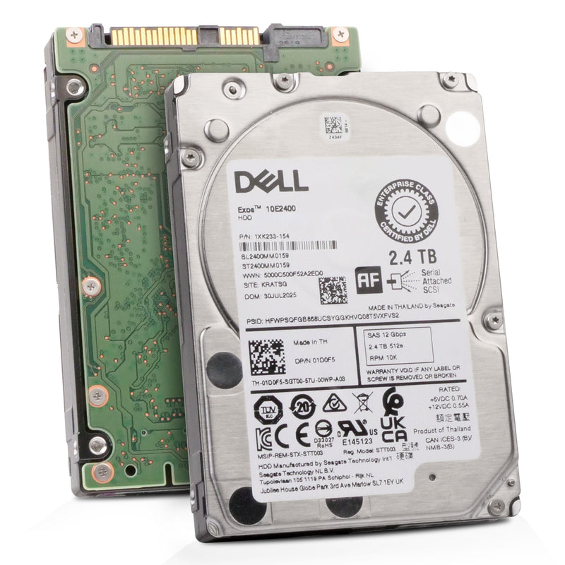 Dell/Seagate Exos 10E2400 ST2400MM0159 2.4TB 10K RPM SAS 12Gb/s 512e 256MB 2.5in HDD