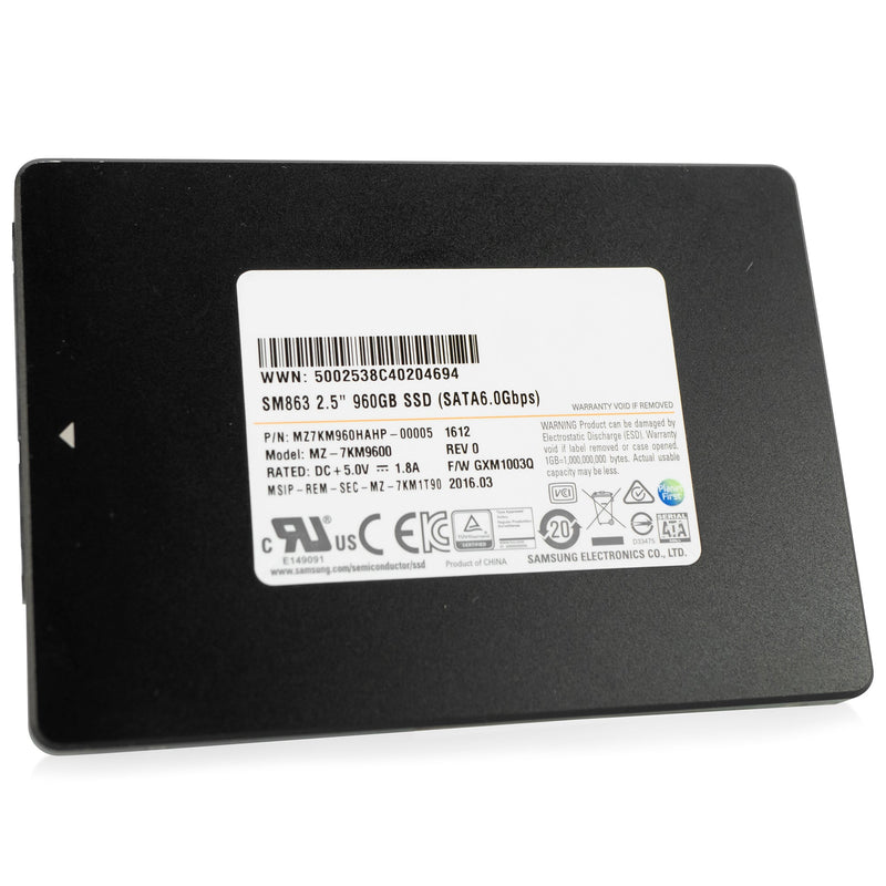 Samsung SM863 MZ7KM960HAHP 960GB MLC SATA 6Gb/s 2.5" SSD
