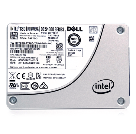 Intel/Dell SSDSC2KB960G7R 960GB 1 DWPD SATA 6Gb/s 3D TLC 2.5in Refurbished SSD