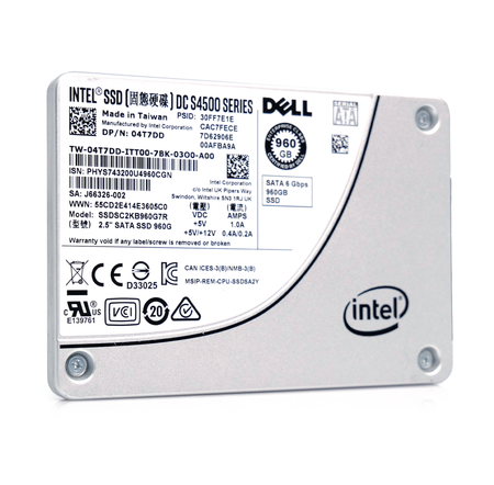 Intel/Dell SSDSC2KB960G7R 960GB 1 DWPD SATA 6Gb/s 3D TLC 2.5in Refurbished SSD