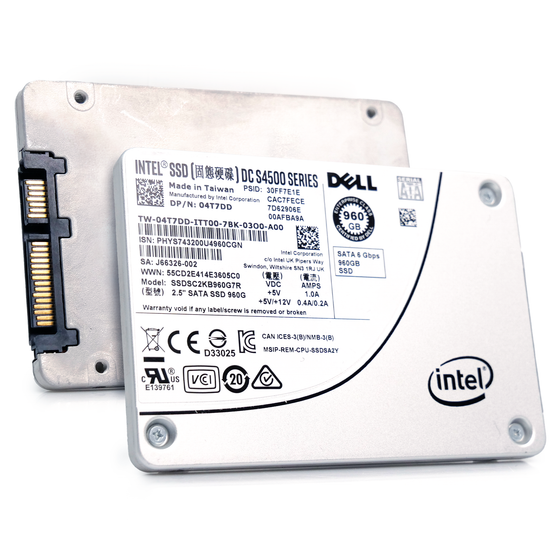 Intel/Dell SSDSC2KB960G7R 960GB 1 DWPD SATA 6Gb/s 3D TLC 2.5in Refurbished SSD