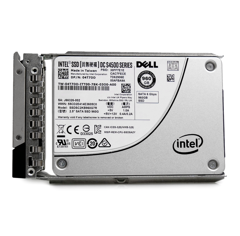 Dell G14 SSDSC2KB960G7R 04T7DD 960GB 1 DWPD SATA 6Gb/s 3D TLC 2.5in Refurbished SSD