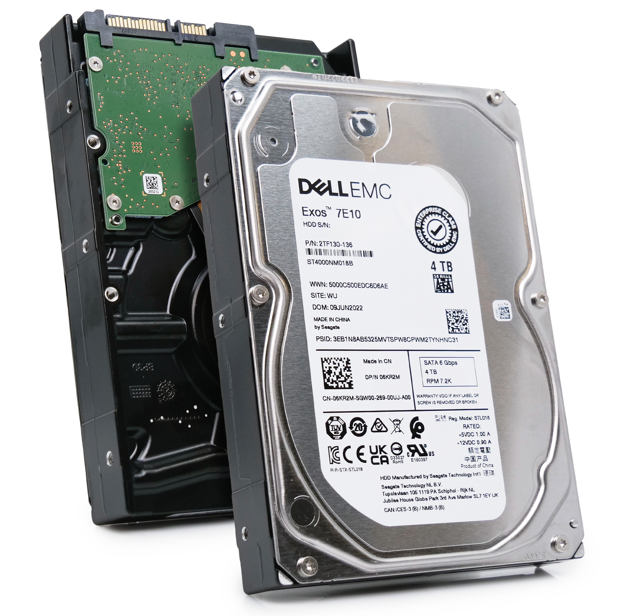 Dell Exos 7E10 ST4000NM018B 2TF130-136 4TB 7.2K RPM SATA 6Gb/s 512n 3.5in Refurbished HDD