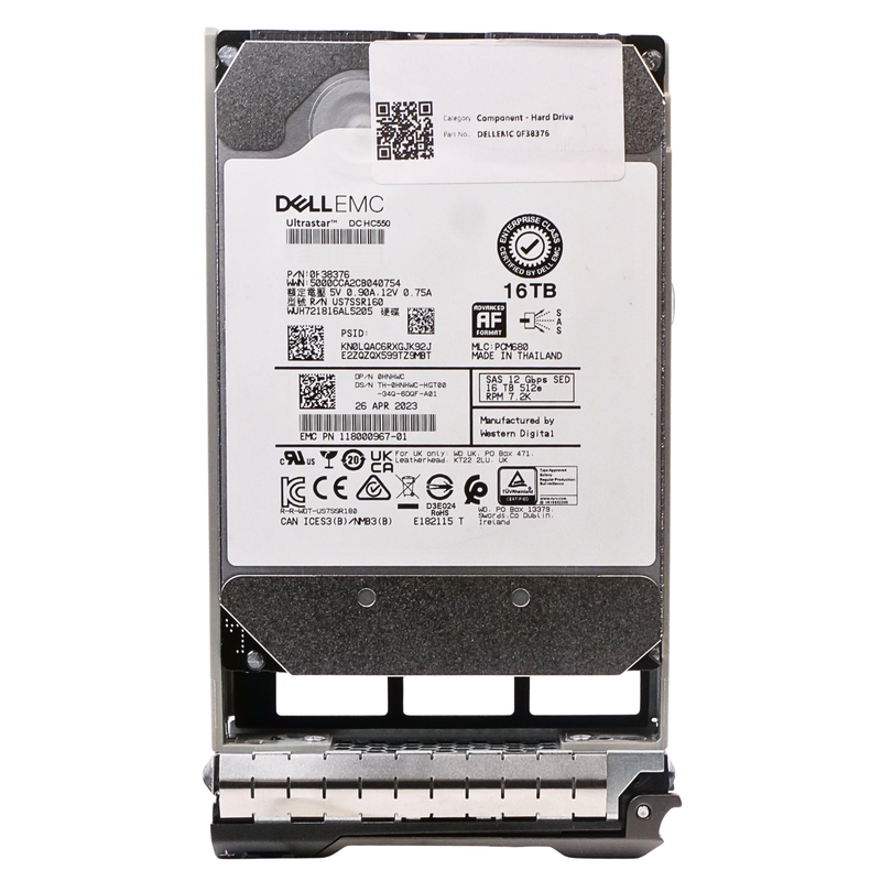 Dell G13 0HNHWC 16TB 7.2K RPM SAS 12Gb/s 512e 3.5in Refurbished HDD