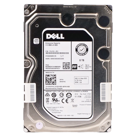 Dell/Seagate Exos 7E8 ST8000NM0135 8TB 7.2K RPM SAS 12Gb/s 512e 256MB 3.5in Refurbished HDD