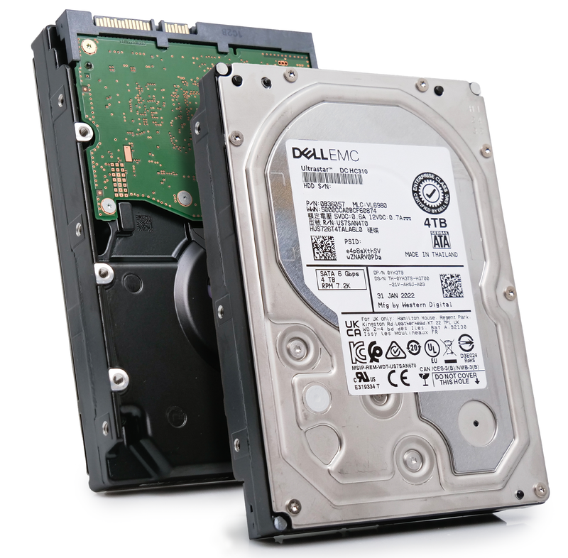 Western Digital/Dell DC HC310 HUS726T4TALA6L0 0B36057 4TB 7.2K RPM SATA 6Gb/s 512n 3.5in Refurbished HDD