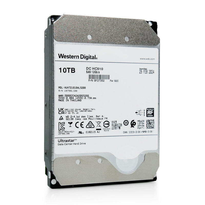 HGST Ultrastar He10 HUH721010AL5200 0F27352 10TB 7.2K RPM SAS 12Gb/s 512e 256MB 3.5" ISE HDD