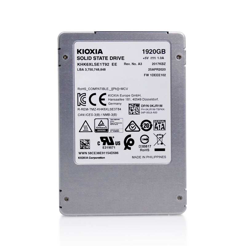 Dell/Kioxia HK6-DC KHK6XLSE1T92 1.92TB SATA 6Gb/s 3D TLC 2.5in Refurbished SSD