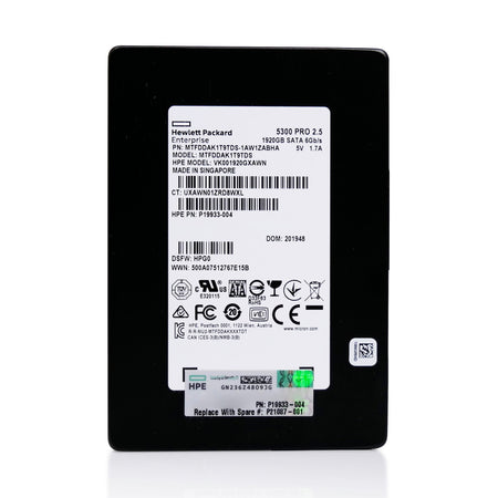 HP VK001920GXAWN 1.92TB SATA 6Gb/s 3D TLC 2.5in Refurbished SSD