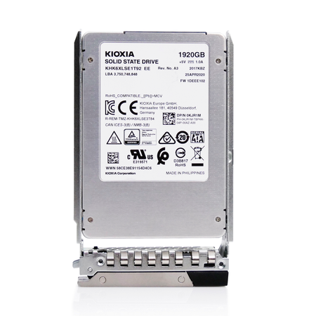 Dell G14 KHK6XLSE1T92 0KJR1M 1.92TB 0.6 DWPD SATA 6Gb/s 3D TLC 3.5in Read Intensive SSD, front view