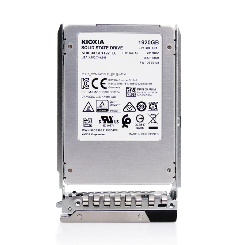 Dell G14 KHK6XLSE1T92 0KJR1M 1.92TB 0.6 DWPD SATA 6Gb/s 3D TLC 3.5in Read Intensive SSD, front view