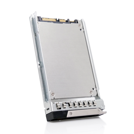 Dell G14 KHK6XLSE1T92 0KJR1M 1.92TB 0.6 DWPD SATA 6Gb/s 3D TLC 3.5in Read Intensive SSD, back angled view