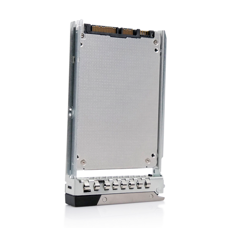 Dell G14 KHK6XLSE1T92 0KJR1M 1.92TB 0.6 DWPD SATA 6Gb/s 3D TLC 3.5in Read Intensive SSD, back slanted view