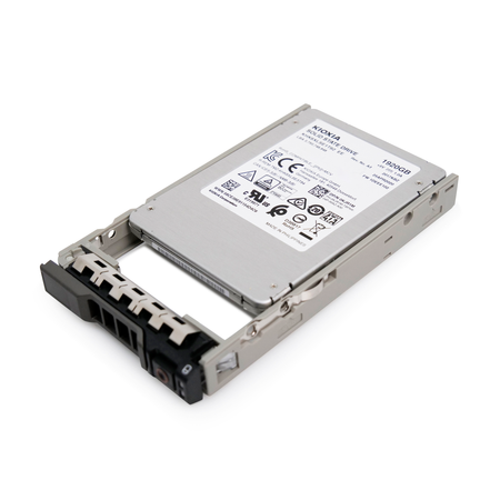 Dell G13 KHK6XLSE1T92 0KJR1M 1.92TB 0.6 DWPD SATA 6Gb/s 3D TLC 3.5in Read Intensive SSD, front right side view