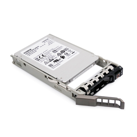Dell G13 KHK6XLSE1T92 0KJR1M 1.92TB 0.6 DWPD SATA 6Gb/s 3D TLC 3.5in Read Intensive SSD, slanted left side view