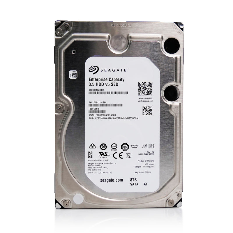 Seagate Exos 7E8 ST8000NM0105 8TB 7.2K RPM SATA 6Gb/s 512e 256MB 3.5" SED Hard Drive