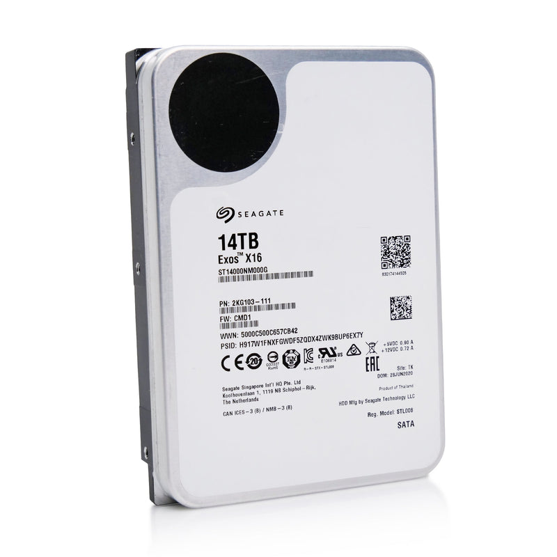 Seagate Exos X16 ST14000NM000G 14TB 7.2K RPM SATA 6Gb/s 512e 3.5in Hard Drive