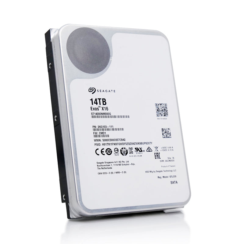 Seagate Exos X16 ST14000NM000G 14TB 7.2K RPM SATA 6Gb/s 512e 3.5in Hard Drive