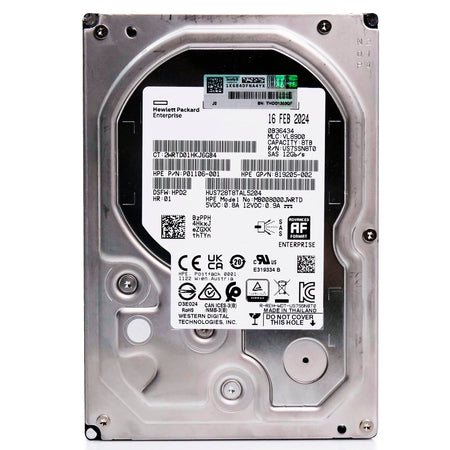 Western Digital/HP Ultrastar DC HC320 HUS728T8TAL5204 8TB 7.2K RPM SAS 12Gb/s 512e 3.5in Recertified Hard Drive