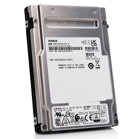 Kioxia PM7-R KPM7XRUG3T84 3.84TB 1DWPD SAS 24Gb/s 3D TLC 2.5in Refurbished SSD