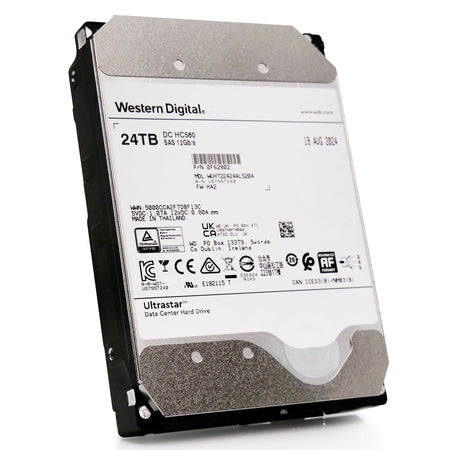 Western Digital Ultrastar DC HC580 WUH722424AL5204 0F62802 24TB 7.2K RPM SAS 12Gb/s 512e 3.5in Hard Drive