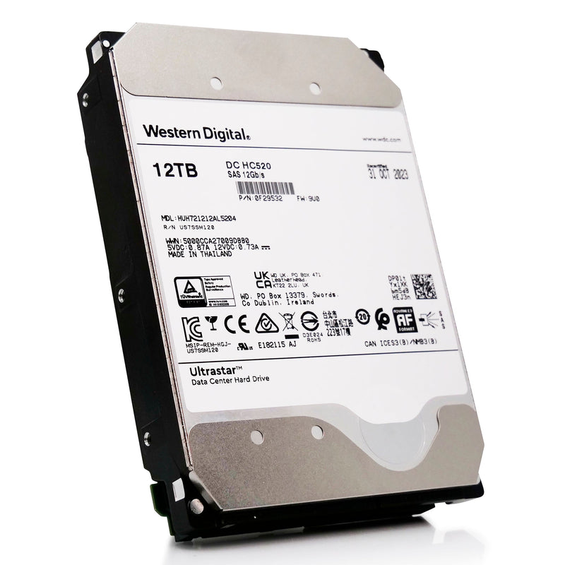 HGST Ultrastar He12 HUH721212AL5204 0F29532 12TB 7.2K RPM SAS 12Gb/s 512e 256MB 3.5" SE Manufacturer Recertified HDD