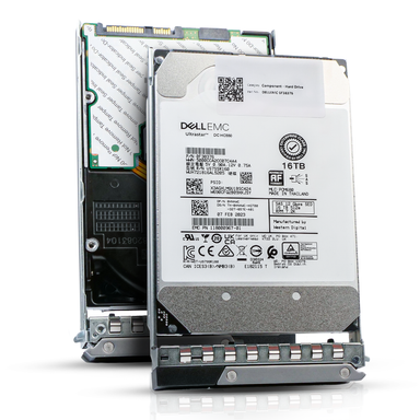 Dell G14 0HNHWC 16TB 7.2K RPM SAS 12Gb/s 512e 3.5in Enterprise HDD, combine angled view
