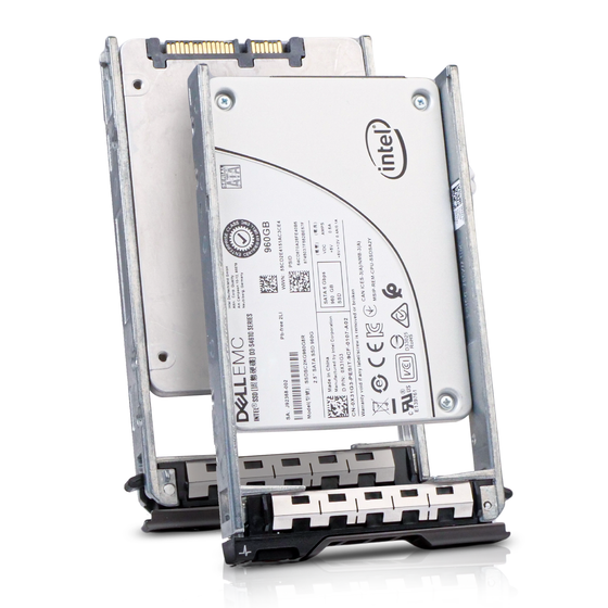 Dell G13 0X31G3 960GB 3 DWPD SATA 6Gb/s 3D TLC 2.5in Mixed Use Solid State Drive, combine angled view