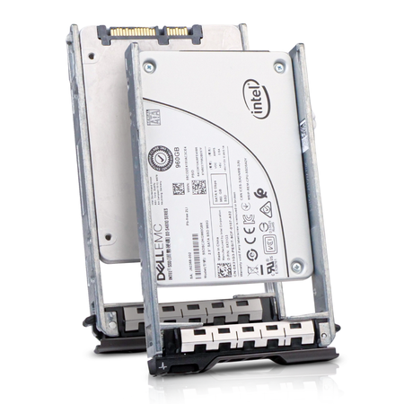 Dell G13 0X31G3 960GB 3 DWPD SATA 6Gb/s 3D TLC 2.5in Mixed Use Solid State Drive, combine angled view