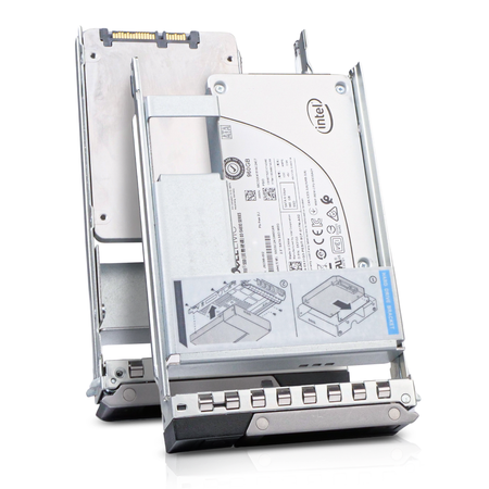 Dell G14 Hybrid 0X31G3 960GB 3 DWPD SATA 6Gb/s 3D TLC 2.5in Mixed Use Solid State Drive, combine angled view