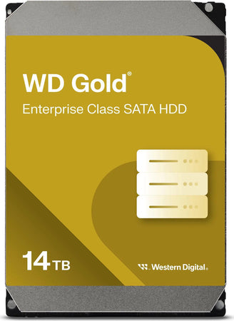 Western Digital WD Gold WD142KRYZ 14TB 7.2K RPM SATA 6Gb/s 512e 3.5in Hard Drive