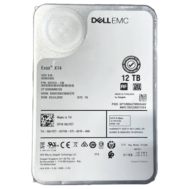 Dell/Seagate Exos X14 ST12000NM0128 12TB 7.2K RPM SATA 6Gb/s 512e 3.5in Refurbished HDD