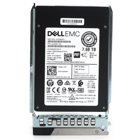Dell G14 2PKRH XS7680SE70074 7.68TB SAS 12Gb/s 1DWPD Read Intensive 2.5in Solid State Drive - Front View
