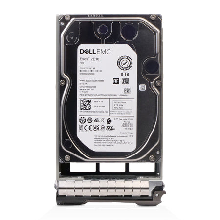 Dell G13 J7W80 8TB 7.2K RPM SATA 6Gb/s 512e 256MB 3.5in Hard Drive, front view