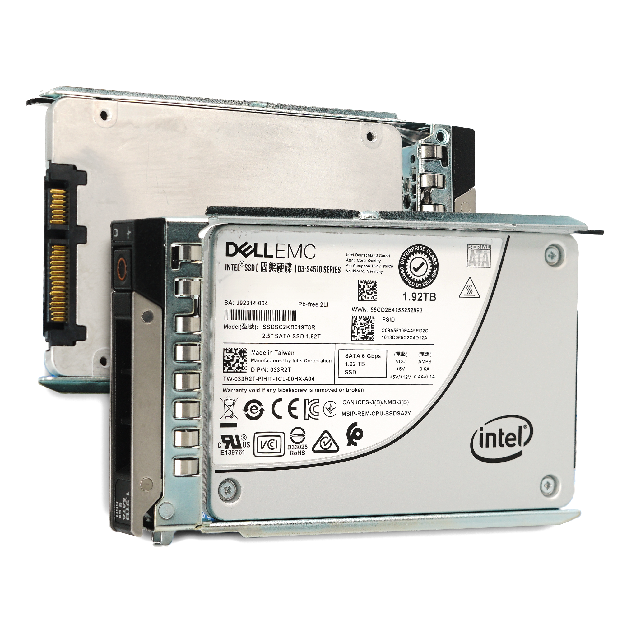 Dell G14 33R2T SSDSC2KB019T8R 1.92TB SATA 6Gb/s 1DWPD Read Intensive 2.5in Refurbished SSD