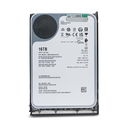 HP Generation 11 MB016000JWZHE P15760-004 16TB 7.2K RPM SAS 12Gb/s 512e 256MB 3.5in Refurbished HDD
