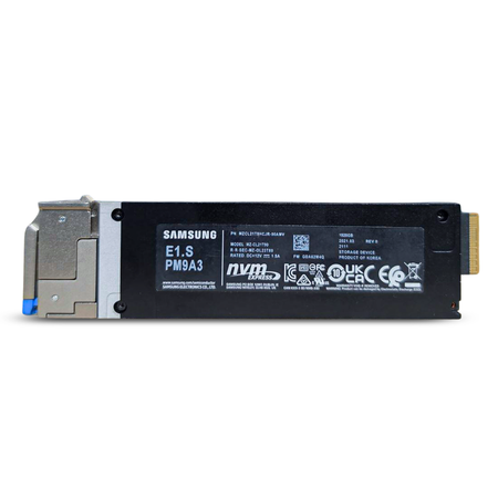 Samsung PM9A3 MZCL21T9HCJR 1.92TB NVMe PCIe Gen 4.0 E1.S Enterprise SSD, Front View