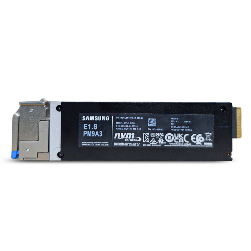 Samsung PM9A3 MZCL21T90 1.92TB 1 DWPD PCIe Gen 4.0 x4 8GB/s 3D TLC NVMe E1.S Refurbished SSD
