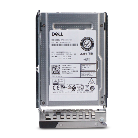 Dell G14 0N85XX 3.84TB 1 DWPD SAS 12Gb/s 3D TLC 2.5in Solid State Drive, front view