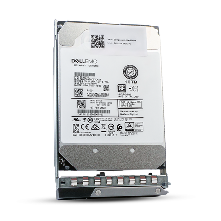 Dell G14 0HNHWC 16TB 7.2K RPM SAS 12Gb/s 512e 3.5in Enterprise HDD, front angled view
