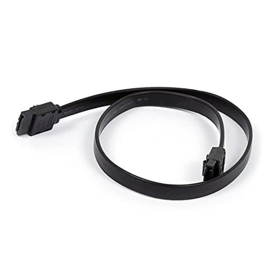 SATA III Cable, 18", Black, Locking Connectors, Straight Plugs