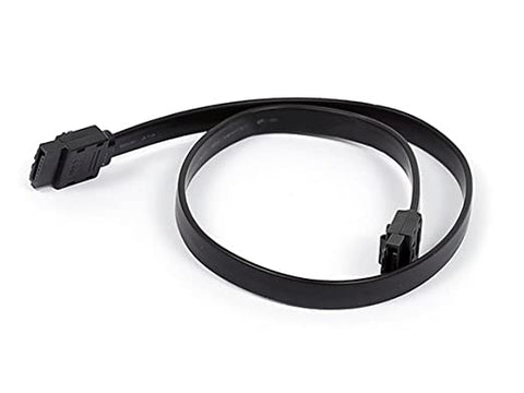 SATA III Cable, 18", Black, Locking Connectors, Straight Plugs