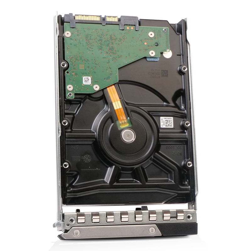 Dell G14 J7W80 8TB 7.2K RPM SATA 6Gb/s 512e 256MB 3.5in Hard Drive, back angled view