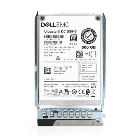 Dell G14 6VJC9 WUSTR6480BSS200 800GB SAS 12Gb/s 3DWPD Mixed Use 2.5in Refurbished SSD - Front View