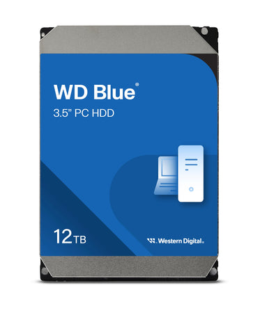 Western Digital WD Blue WD120EDGZ 12TB 7.2K RPM SATA 6Gb/s 512e 3.5in Recertified Hard Drive